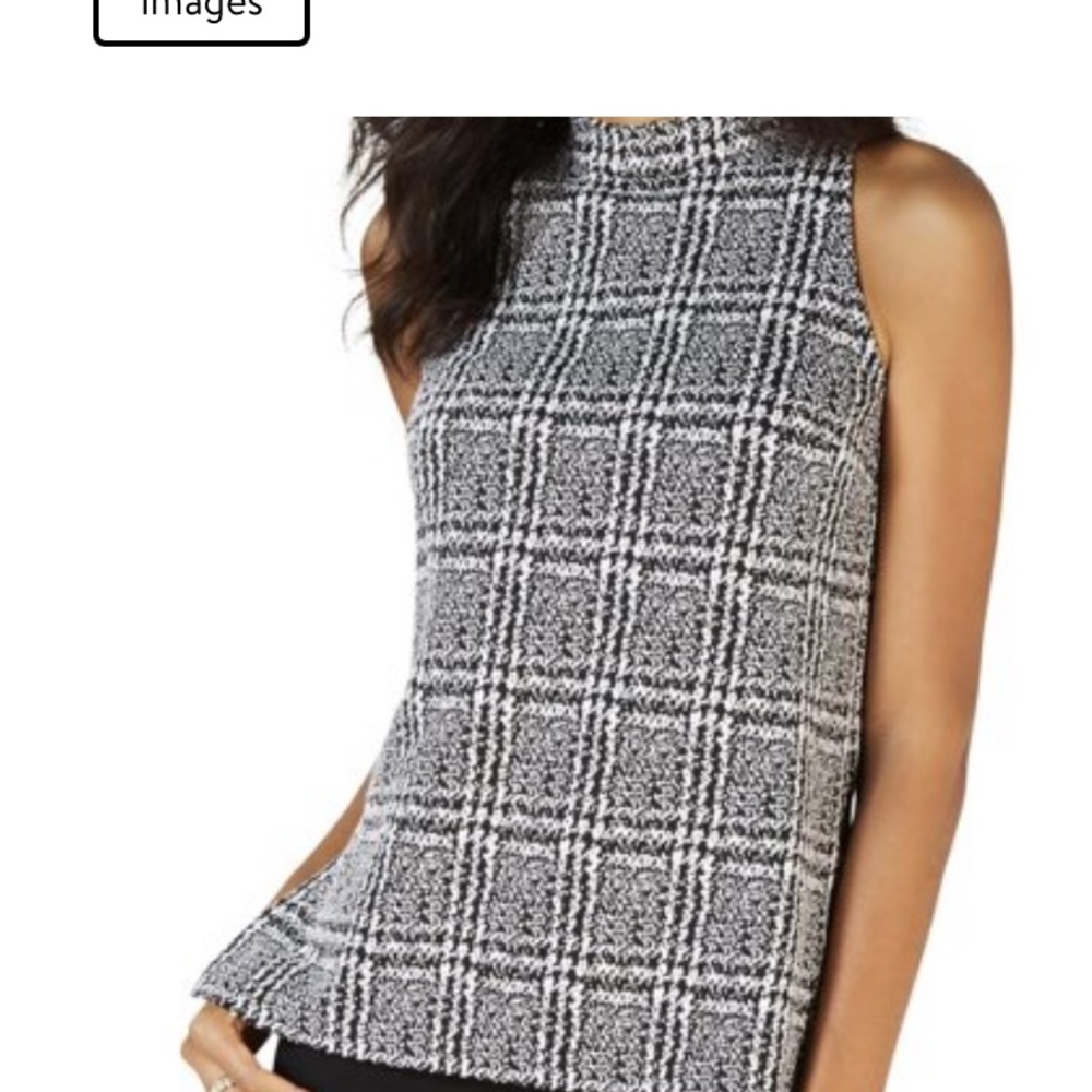 MICHAEL Michael Kors sleeveless herringbone top